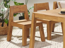 Zestaw 2 krzeseł ogrodowych drewno akacjowe LIVORNO