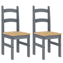 Krzesła stołowe, 2 szt., szare, 40x46x99 cm, drewno sosnowe Lumarko!
