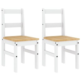 Krzesła stołowe Panama, 2 szt., białe 40x46x90 cm, sosnowe Lumarko!