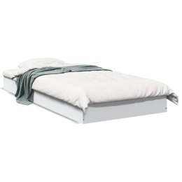 VidaXL Rama łóżka, biała, 90x200 cm, materiał drewnopochodny