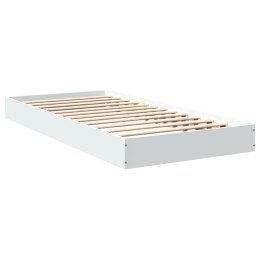 VidaXL Rama łóżka, biała, 90x200 cm, materiał drewnopochodny