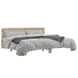 VidaXL Rama łóżka, dąb sonoma, 180x200 cm, materiał drewnopochodny