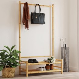 VidaXL Wieszak na ubrania, z półkami, 103x40x183 cm, bambusowy