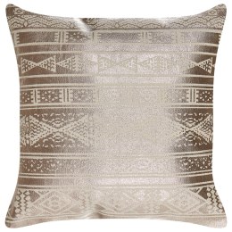Bawełniana poduszka dekoracyjna w geometryczny wzór 50 x 50 cm różowe złoto OUJDA