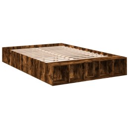 VidaXL Rama łóżka, przydymiony dąb, 140x200cm, materiał drewnopochodny