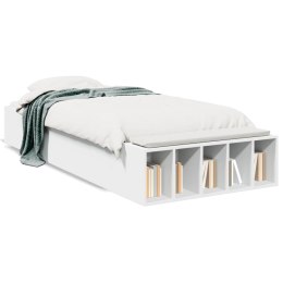 VidaXL Rama łóżka, biała, 90x190 cm, materiał drewnopochodny