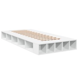 VidaXL Rama łóżka, biała, 90x190 cm, materiał drewnopochodny