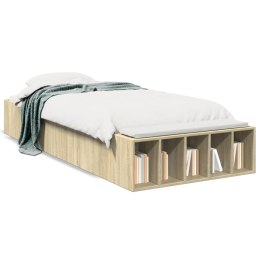 VidaXL Rama łóżka, dąb sonoma, 100x200 cm, materiał drewnopochodny