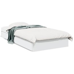 VidaXL Rama łóżka z szufladami, biała, 90x190 cm