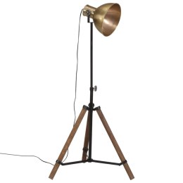 VidaXL Lampa stojąca, 25 W, antyczny mosiądz, 75x75x90-150 cm, E27