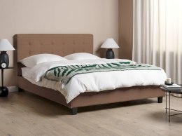 Łóżko tapicerowane 160 x 200 cm brązowe LA ROCHELLE