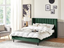 Łóżko welurowe 140 x 200 cm zielone VILLETTE