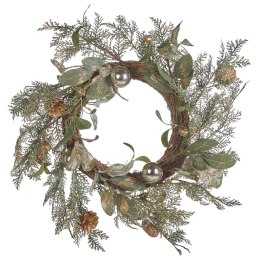 Wianek świąteczny ⌀ 45 cm zielono-złoty HOVILA