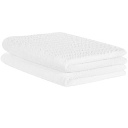 Komplet 2 ręczników bawełnianych frotte biały MITIARO