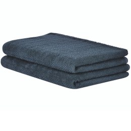 Komplet 2 ręczników bawełnianych frotte ciemnoniebieski MITIARO