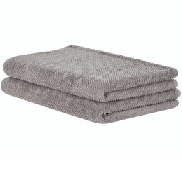 Komplet 2 ręczników bawełnianych frotte szary MITIARO