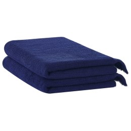 Komplet 2 ręczników bawełnianych frotte niebieski ATIU