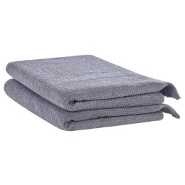 Komplet 2 ręczników bawełnianych frotte szary ATIU