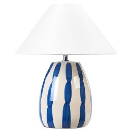 Lampa stołowa ceramiczna beżowo-niebieska LUCHETTI
