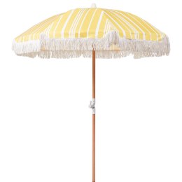 Parasol ogrodowy ⌀ 150 cm żółty z białym MONDELLO Lumarko!
