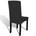  Czarne, rozciągliwe pokrowce na krzesła, 6 sztuk Lumarko!