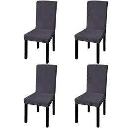  Elastyczne pokrowce na krzesła, 4 szt., antracytowe