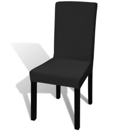  Elastyczne pokrowce na krzesła, 4 szt., czarne