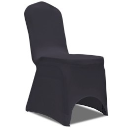  Elastyczne pokrowce na krzesła antracytowe 4 szt.