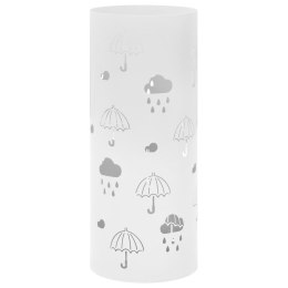  Stojak na parasole, wzór w parasole, stalowy, biały