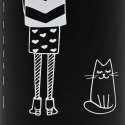  Stojak na parasole, wzór z kobietami i kotem, stalowy, czarny Lumarko!