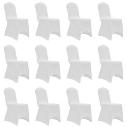  Elastyczne pokrowce na krzesła, białe, 12 szt. Lumarko!