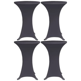 Lumarko Elastyczne pokrowce na stół, 4 szt., 60 cm, antracytowe