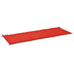  Poduszka na ławkę ogrodową, 150x50x3 cm, czerwona Lumarko!