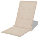  Poduszki na krzesła ogrodowe, 4 szt., kremowe, 120x50x3 cm Lumarko!