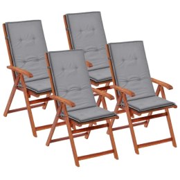  Poduszki na krzesła ogrodowe, 4 szt., szare, 120x50x3 cm Lumarko!