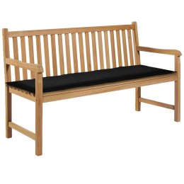  Poduszka na ławkę ogrodową, czarna, 150x50x3 cm Lumarko!