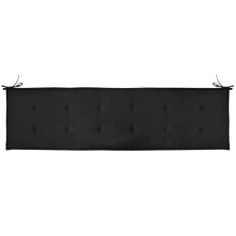  Poduszka na ławkę ogrodową, czarna, 180x50x3 cm Lumarko!