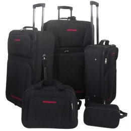  Zestaw walizek podróżnych, 5 elementów, kolor czarny Lumarko!