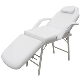 Lumarko Przenośny fotel kosmetyczny, ekoskóra, 185 x 78 x 76 cm, biały