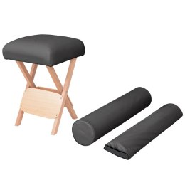 Lumarko Składany stołek do masażu z 2 wałkami, grubość siedziska 12 cm