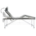  Stół do masażu, 4 strefy, rama z aluminium, antracyt, 186x68cm Lumarko!