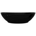  Luksusowa ceramiczna umywalka, owalna, czarna, 40 x 33 cm Lumarko!