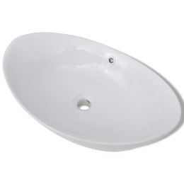 Lumarko Luksusowa owalna umywalka z otworem przelewowym, 59 x 38,5 cm