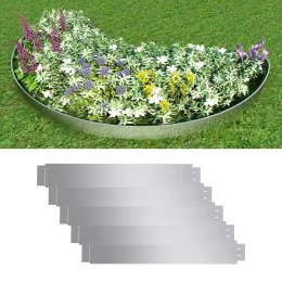  Zestaw 5 elastycznych obrzeży ogrodowych, stal, 100 x 15 cm Lumarko!
