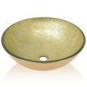  Umywalka z hartowanego szkła 42 cm, kolor złota Lumarko!