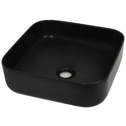 Lumarko Ceramiczna umywalka kwadratowa, 38 x 38 x 13,5 cm, czarna
