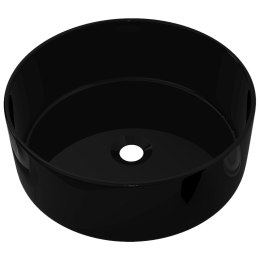  Umywalka ceramiczna, okrągła, 40 x 15 cm, czarna Lumarko!