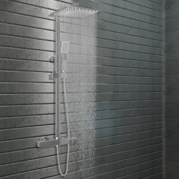 Lumarko Prysznic z deszczownicą i słuchawką, termostat, stal nierdzewna
