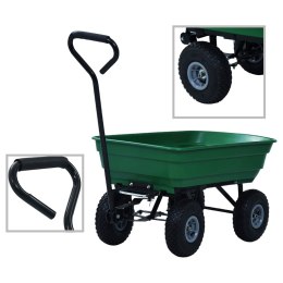 Lumarko Ogrodowy wózek ręczny z wywrotką, 300 kg, 75 L, zielony