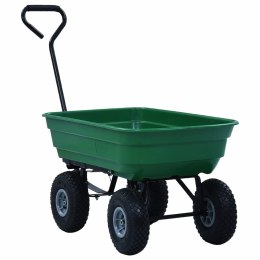 Lumarko Ogrodowy wózek ręczny z wywrotką, 300 kg, 75 L, zielony